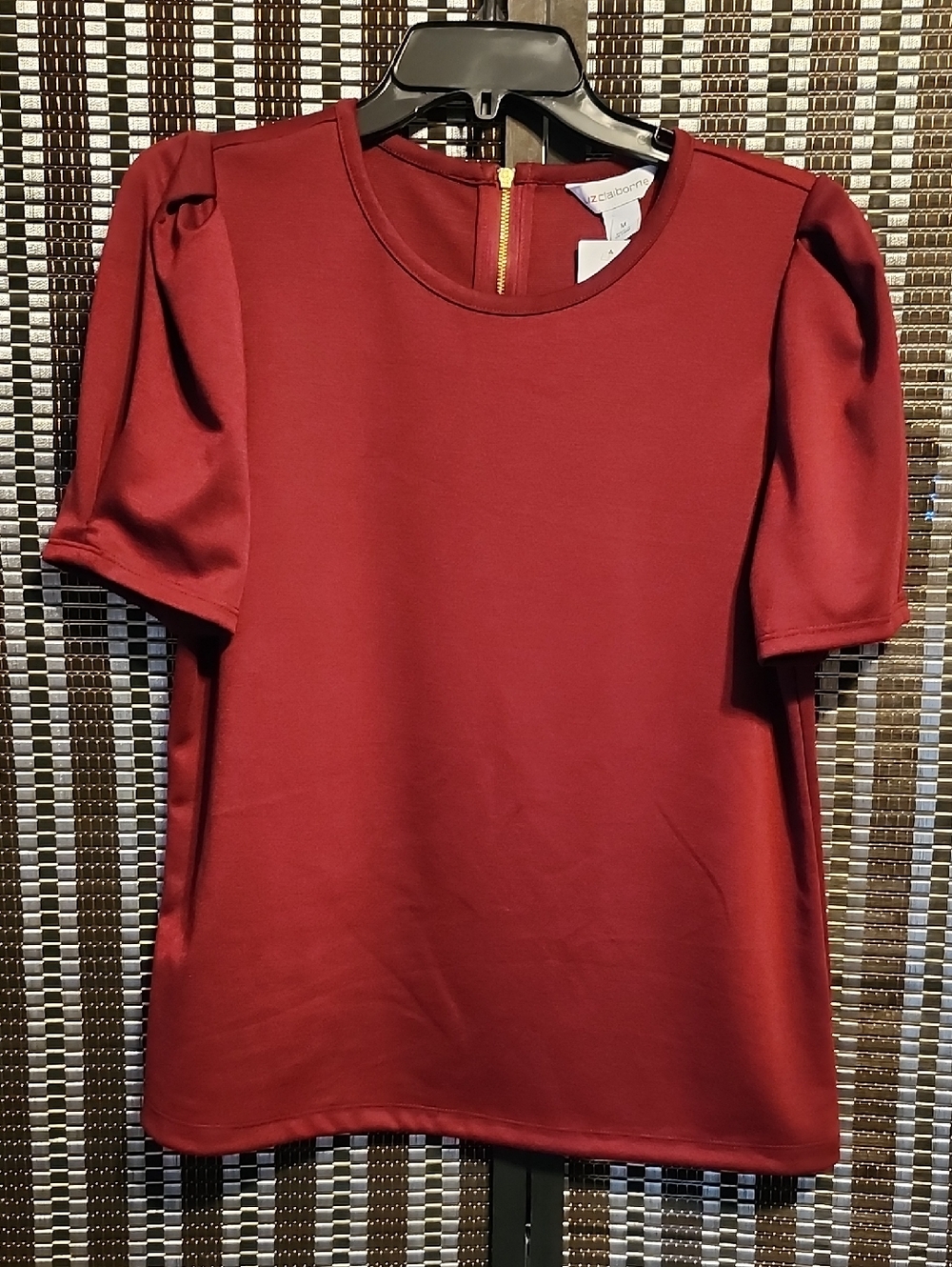 Liz Claiborne Dark Wine Blouse Sz M